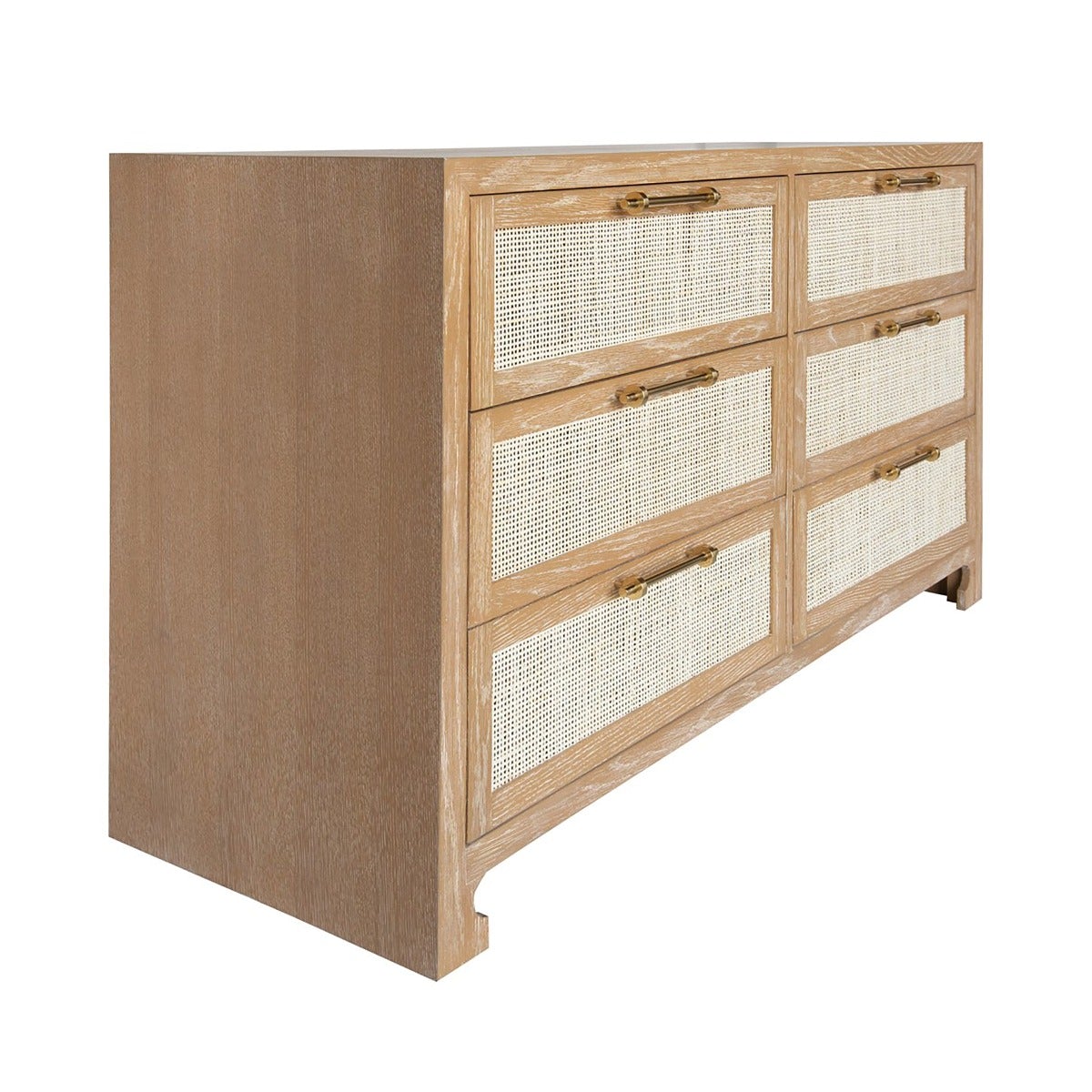 Astrid Chest Cerused Oak. Right angle view.