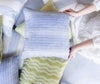 Awning Stripe French Blue Indoor/Outdoor Pillow with Insert Pillows
