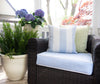 Awning Stripe French Blue Indoor/Outdoor Pillow with Insert Pillows