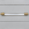 Bethany Dresser handle Light Grey Shagreen. Detail view.