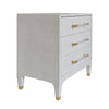 Bethany Dresser Light Grey Shagreen. Right angle view.