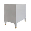 Bethany Dresser Light Grey Shagreen. Back view.