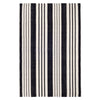 Birmingham Black Woven Cotton Rug. Top view.