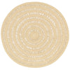 Bowline Natural Indoor/Outdoor Round Rug. Top view.