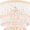 Waterfall Chandelier white beads. Detail view.