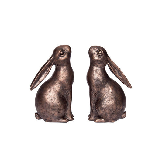 Bunny Bookends. Front view.