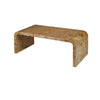 Burl Wood Coffee Table Matte Burl Wood. Left angle view.