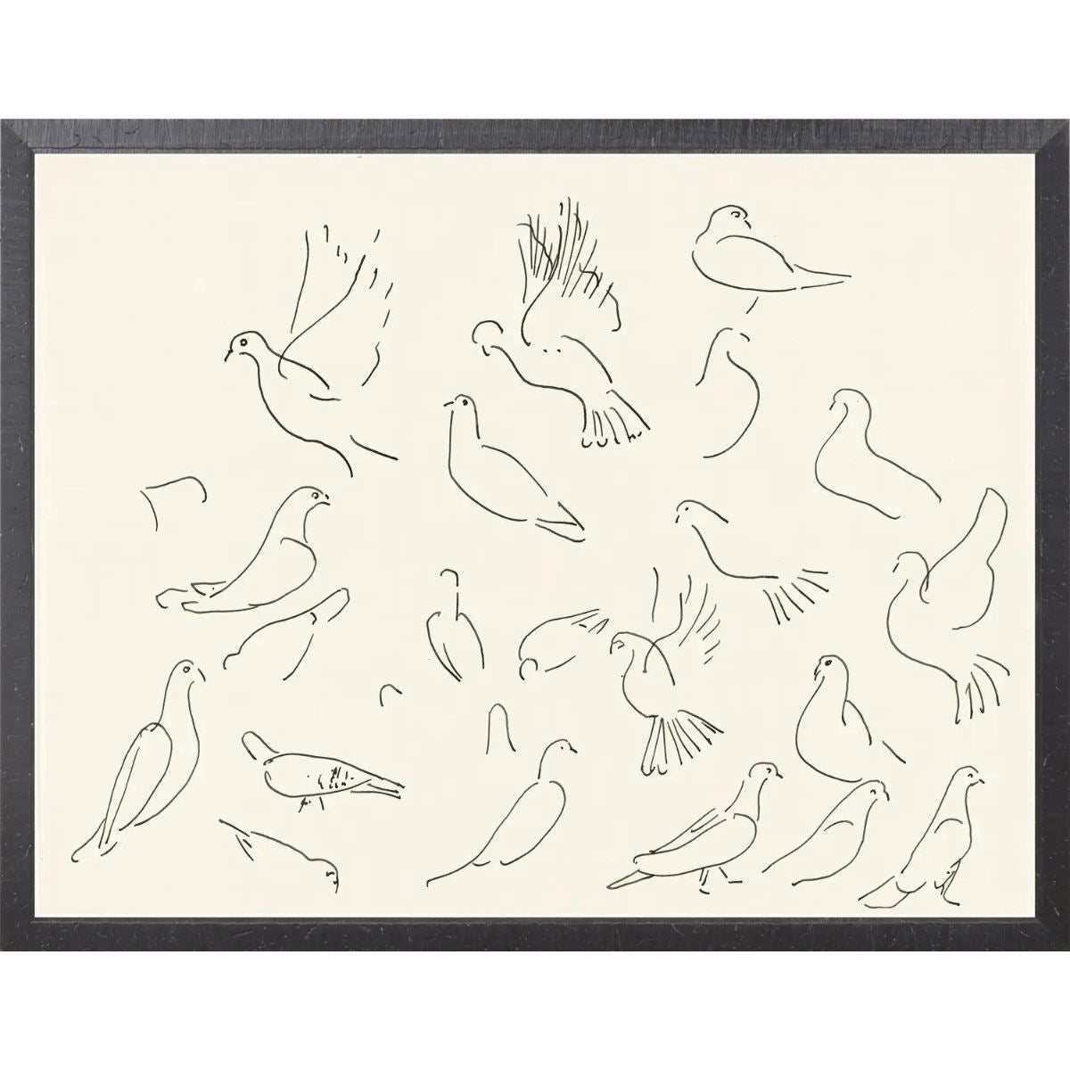 Cachet Doves Framed Art