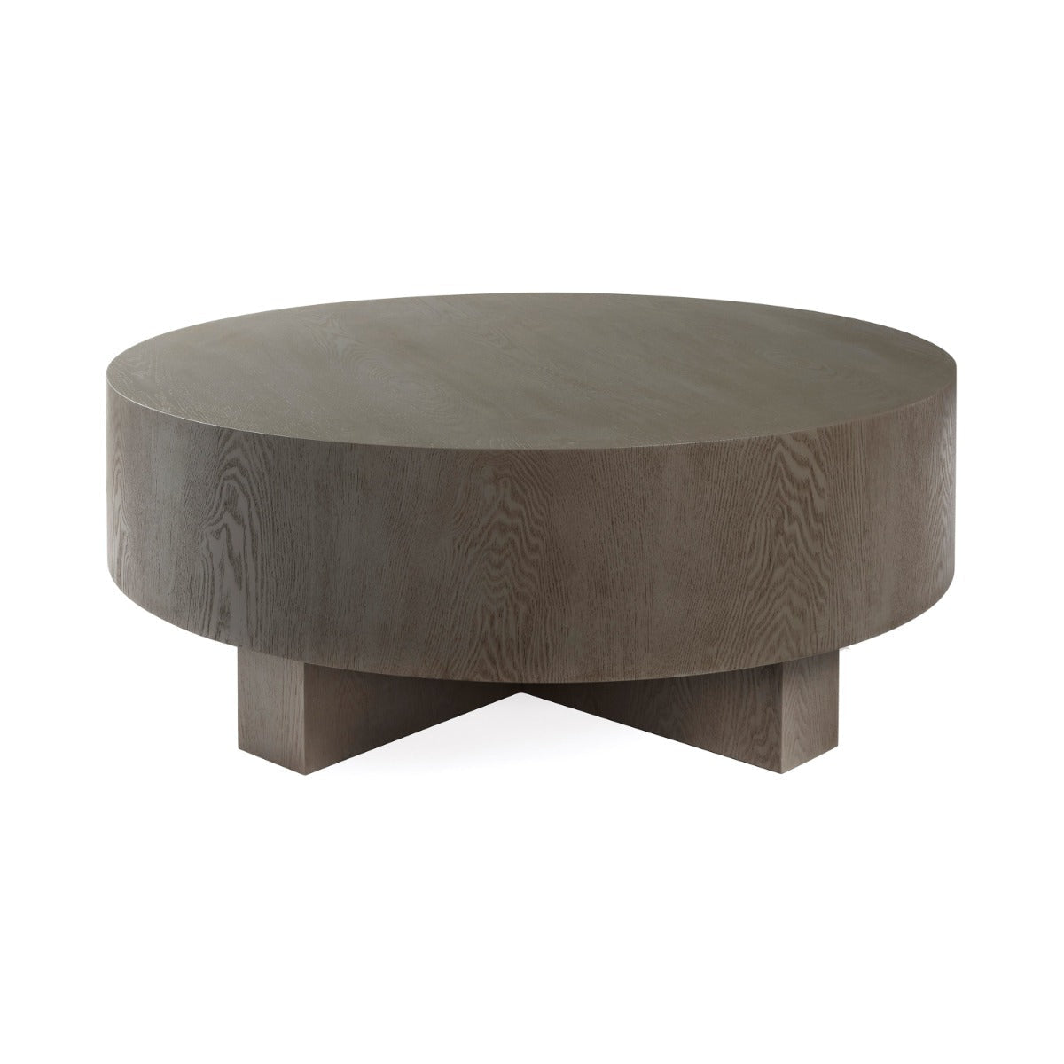 Camden Coffee Table Smoke Grey Oak. Front view.