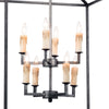 Cape Lantern lamps Blackened Iron. Front view.