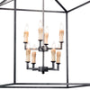 Cape Lantern cage Blackened Iron. Front view.