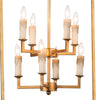 Cape Lantern lamps Antique Gold Leaf. Detail view.