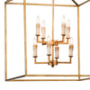 Cape Lantern cage Antique Gold Leaf. Detail view.
