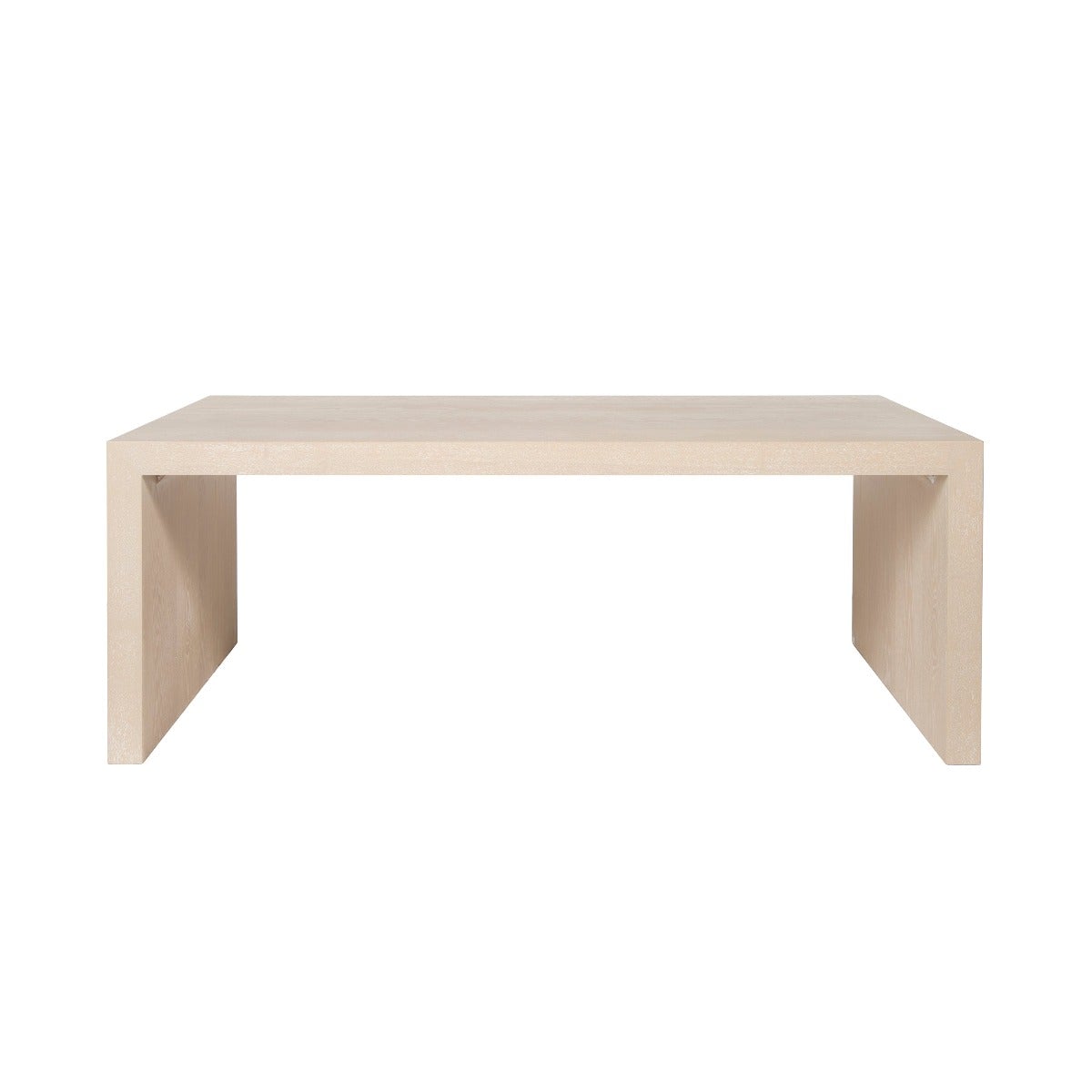 Catalina Coffee Table Cerused Oak. Front view.