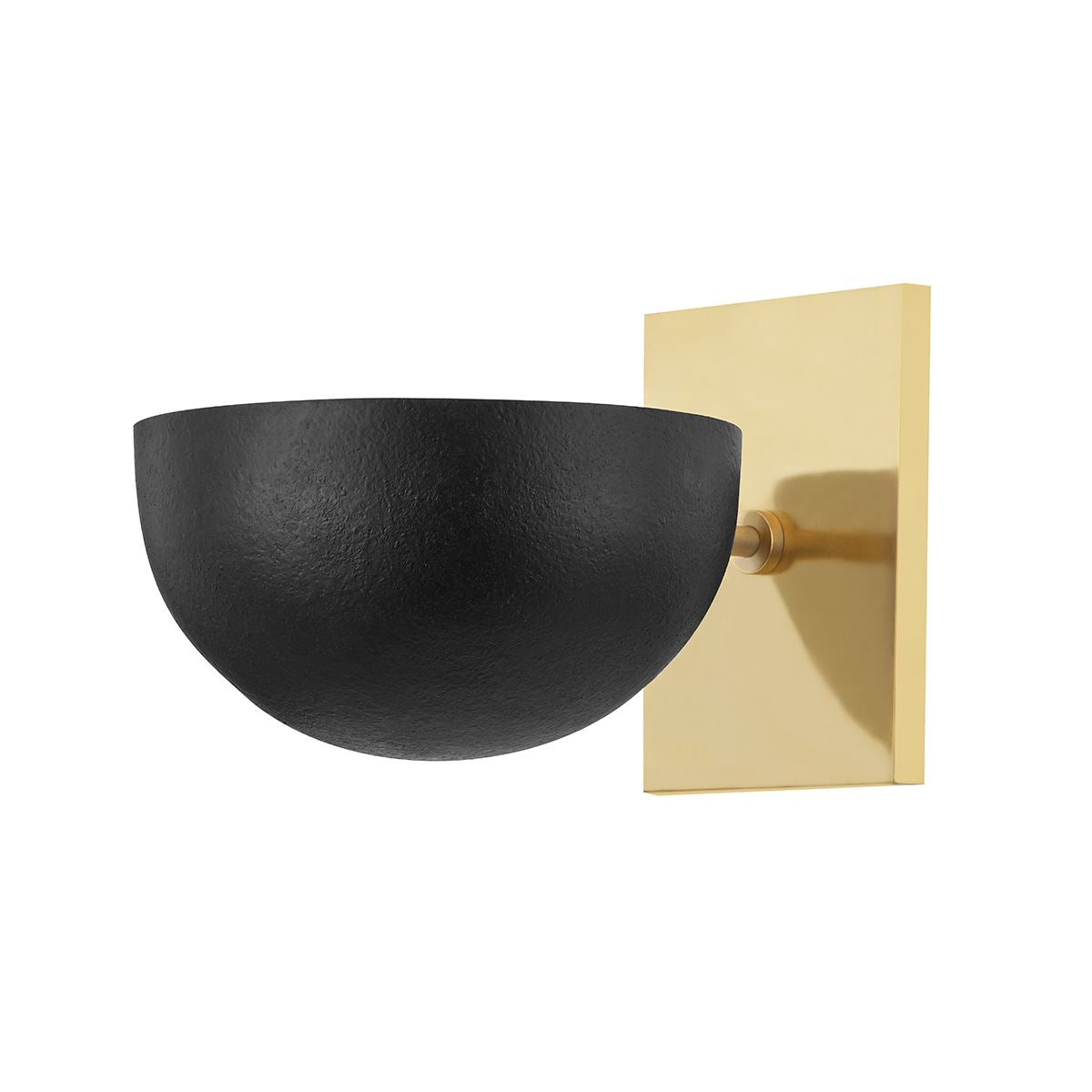 Chance Sconce Black Plaster. Right angle view.