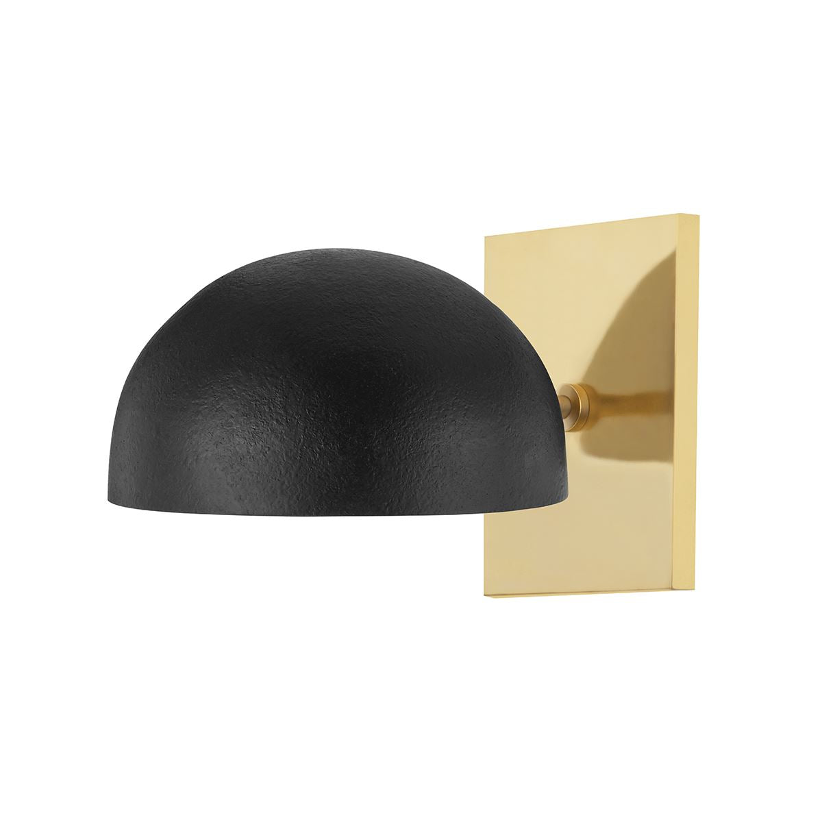 Chance Sconce Black Plaster. Right angle view.