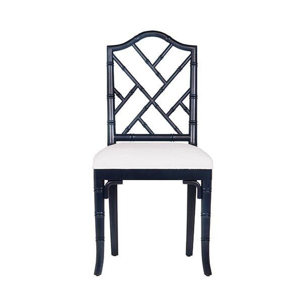 Chippendale Dining Chair Dining Chairs Navy | White Linen