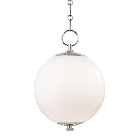 Ivy Pendant Polished Nickel. Front view.