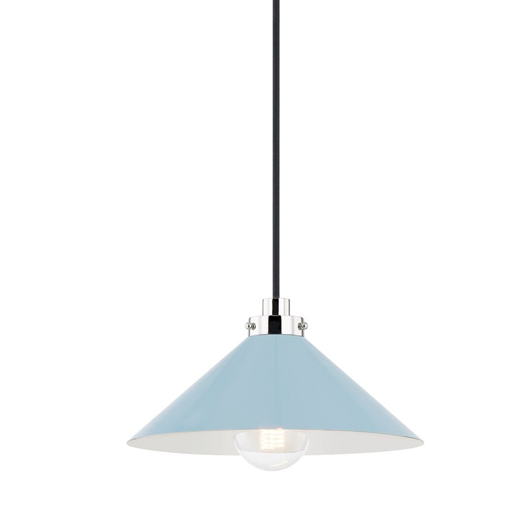 Clivedon Pendant Small Pendants Polished Nickel/Blue Bird