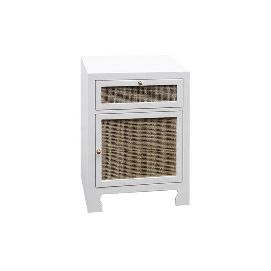 Colette Single Door Cabinet. Right angle view.