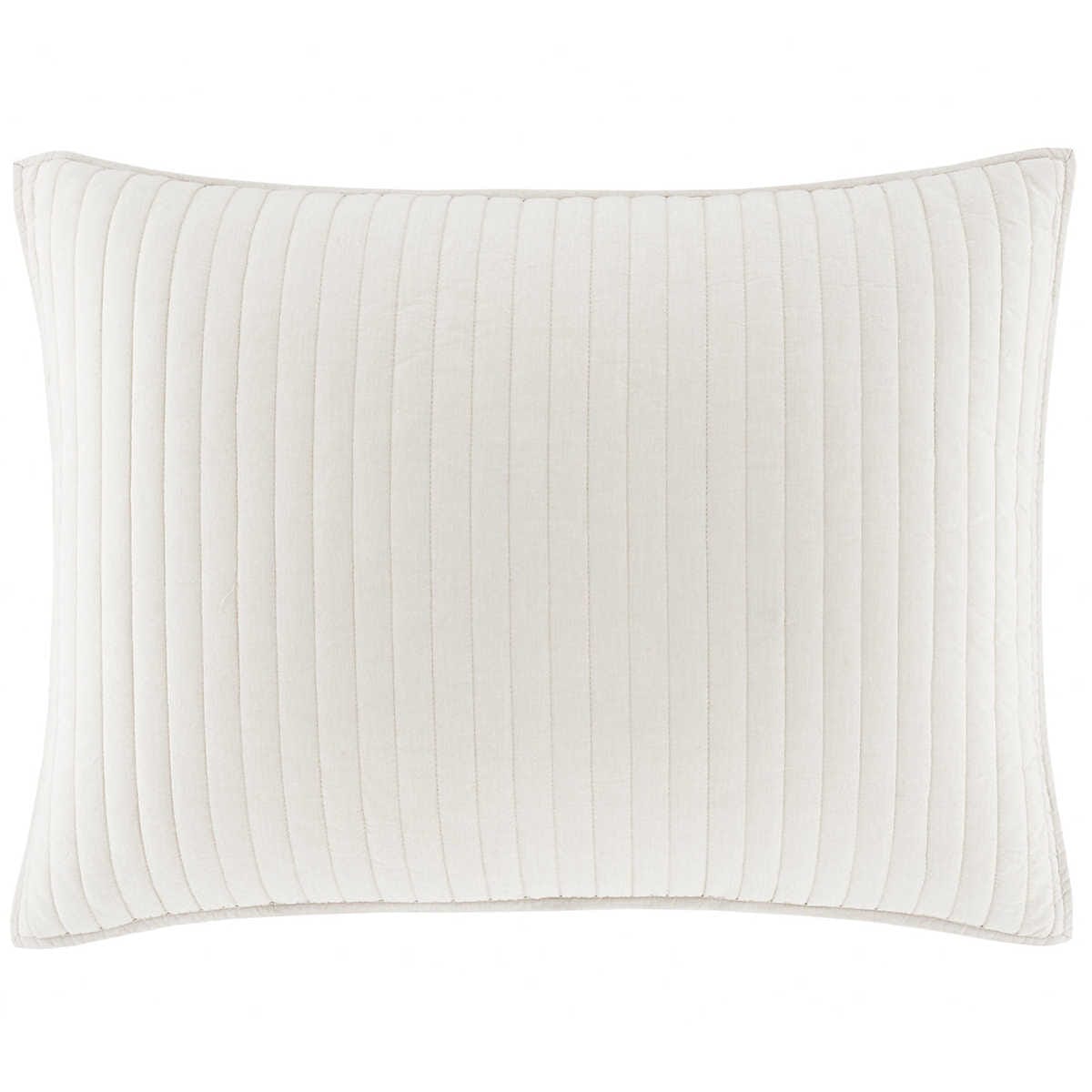 Cozy Cotton Natural Quilted Sham Pillowcases & Shams 
