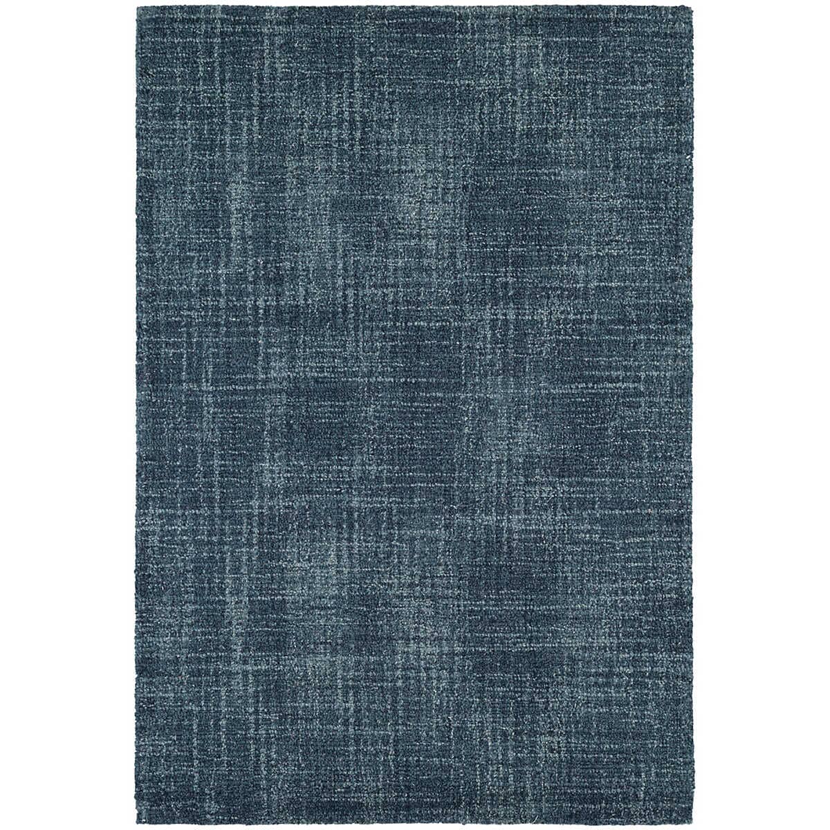 Crosshatch Denim Micro Hooked Wool Rug Rugs