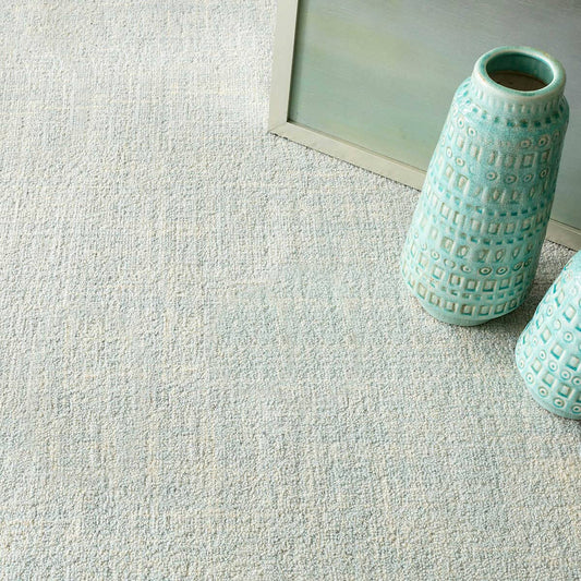 Crosshatch Sky Micro Hooked Wool Rug Rugs