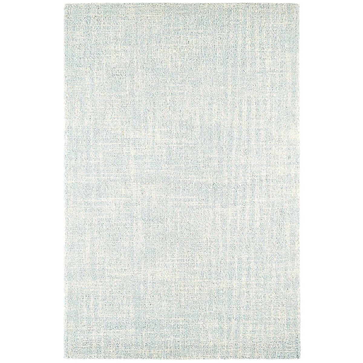 Crosshatch Sky Micro Hooked Wool Rug Rugs