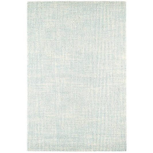 Crosshatch Sky Micro Hooked Wool Rug Rugs