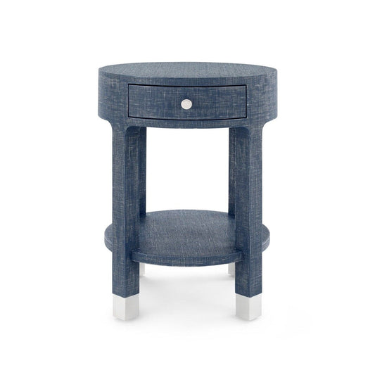 Dakota Round Side Table Navy Blue