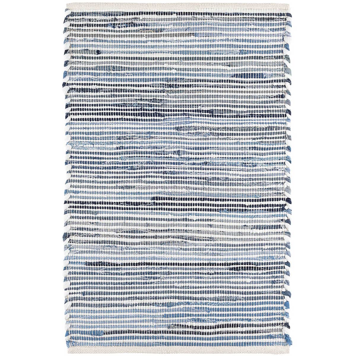 Denim Rag Ribbed Woven Cotton Rug Rugs