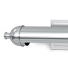 Devon Picture Light - Small Polished Nickel left side. Detail view.