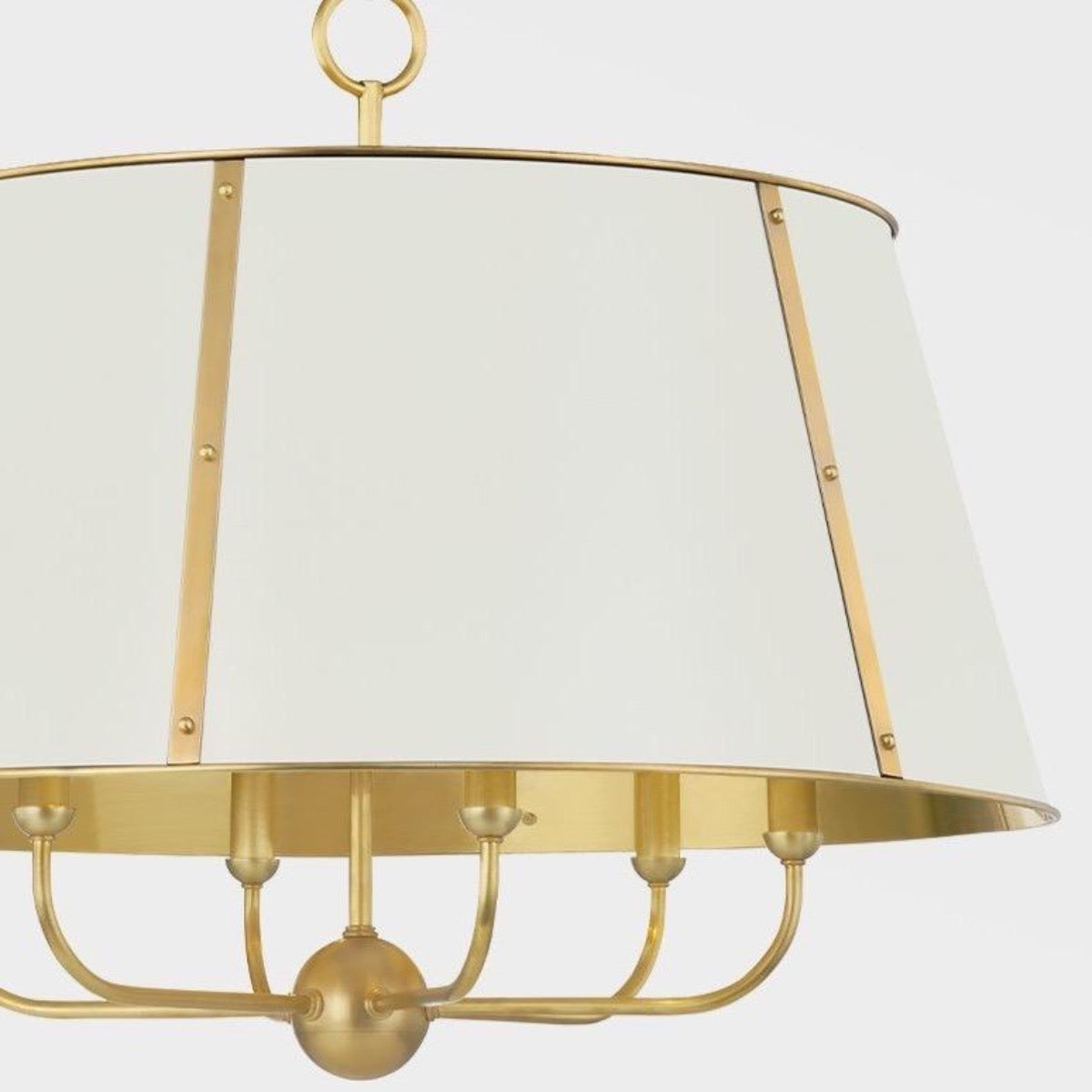 Dorset Ivory Chandelier right side shade. Detail view.