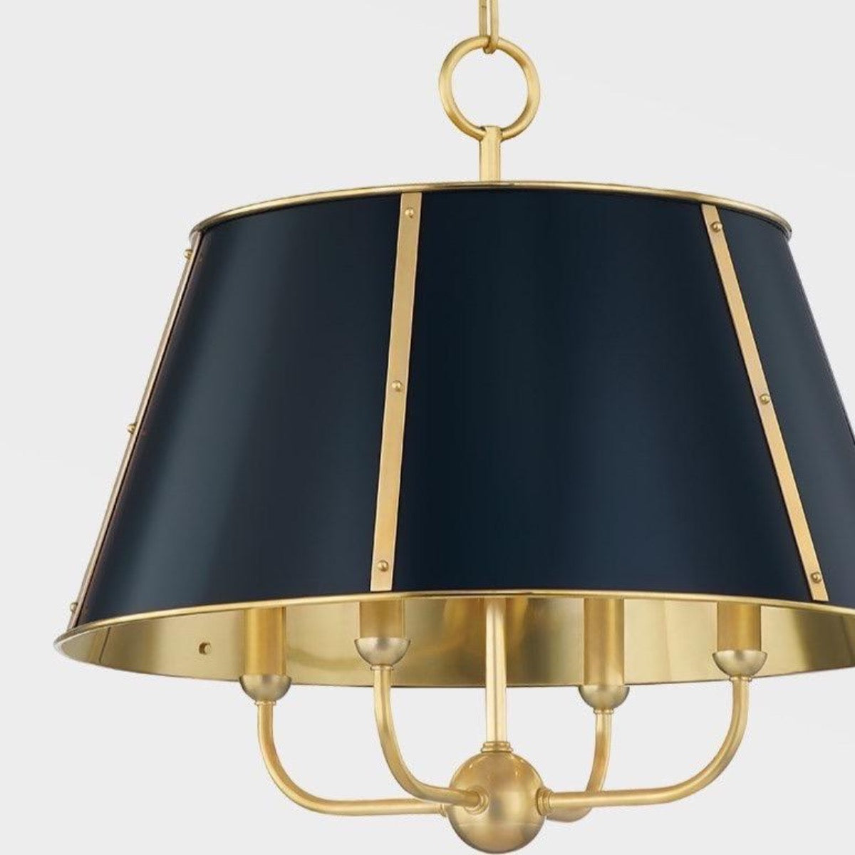 Dorset Navy Chandelier. Close-up detail view.