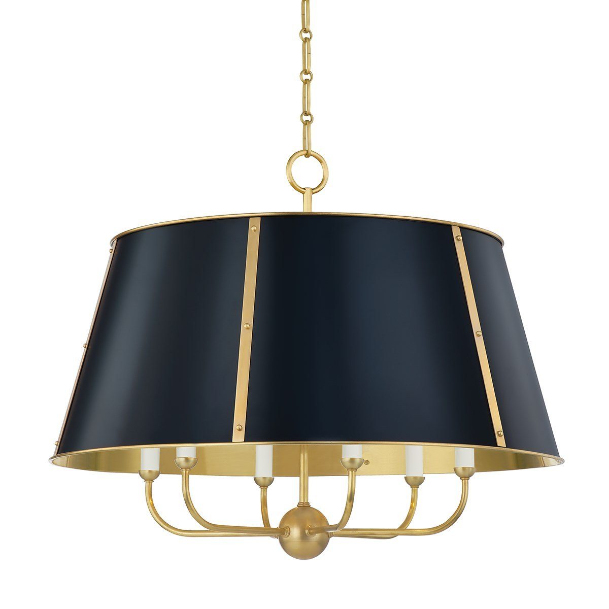 Dorset Navy Chandelier Large. Front view.