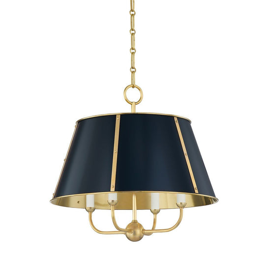 Dorset Navy Chandelier Small. Front view.