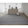 Edenbridge Rug - Grey styled in a neutral room. Styled view.
