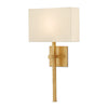 Elgin Sconce. Light on. Right angle view.