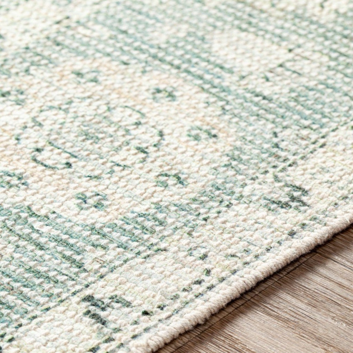 Ella Rug edge detail. Close-up detail view.