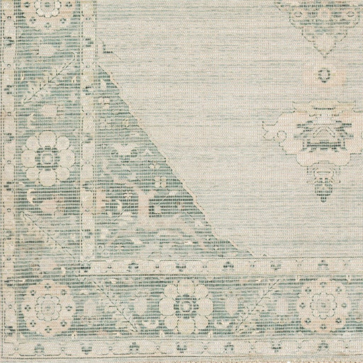 Ella Rug 18" Sample. Top view.