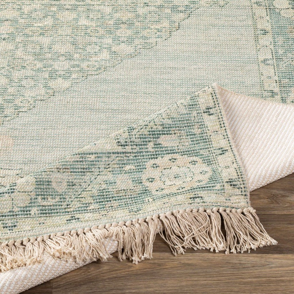 Ella Rug corner detail. Detail view.