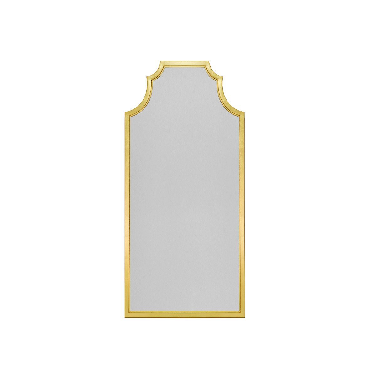 Emile Mirror Gold Leaf. Front view.