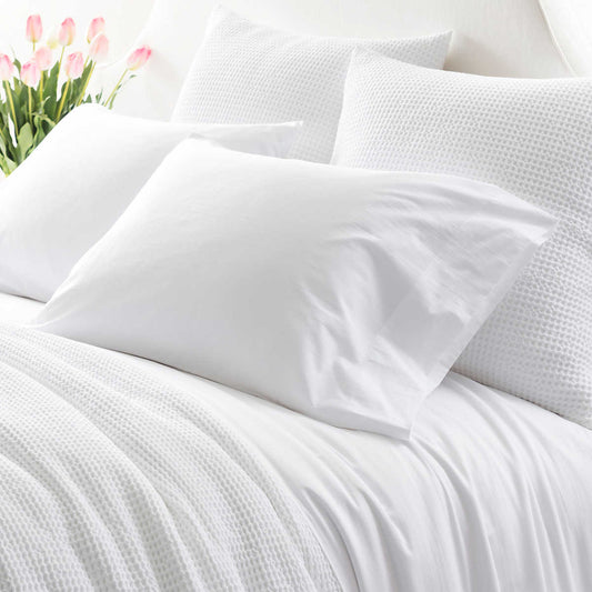 Essential Percale White Sheet Set Bedding