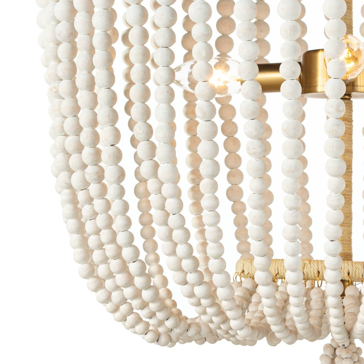 Everly Chandelier lower left shade. Detail view.