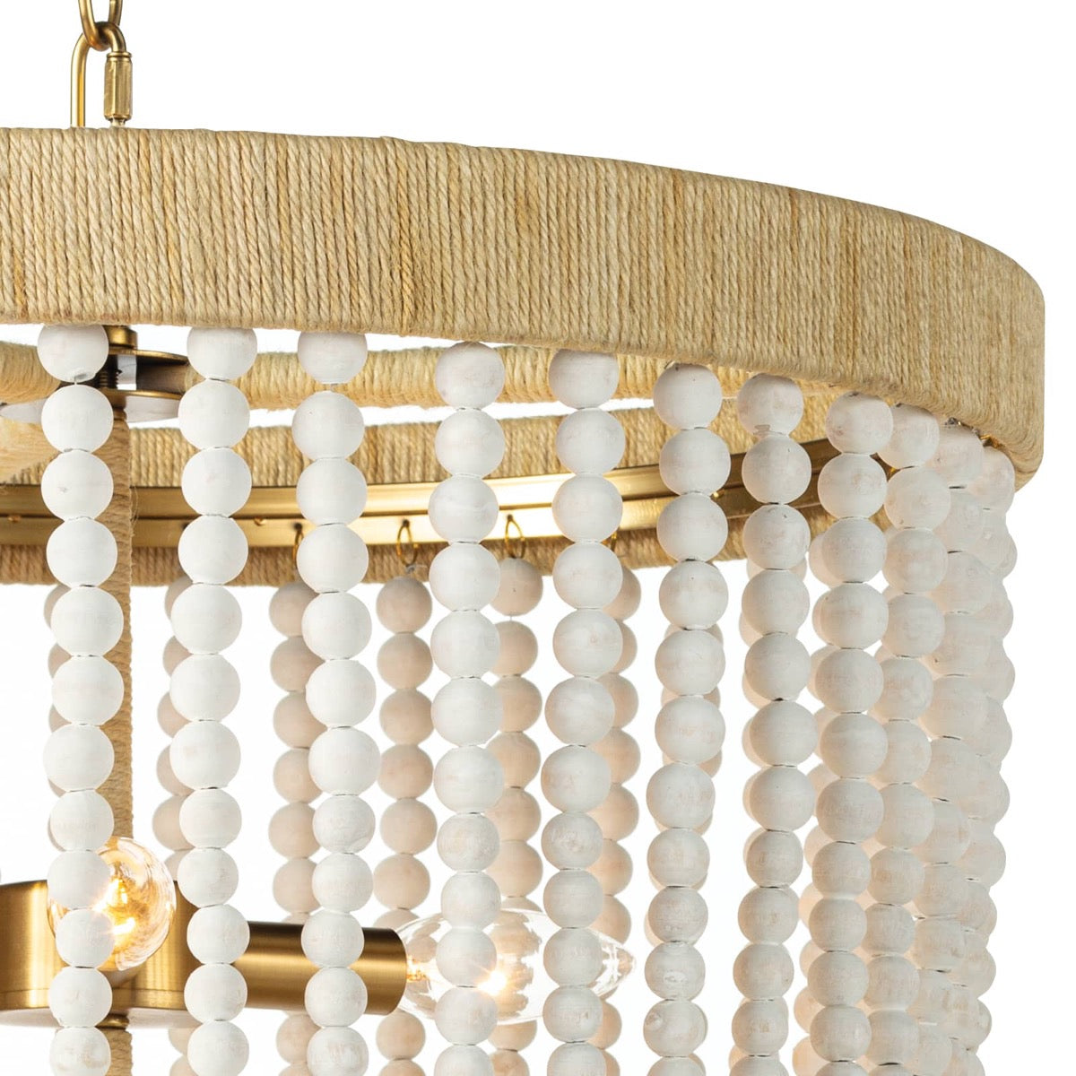 Everly Chandelier upper right shade. Detail view.