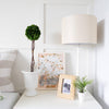 Fashion Floral styled on a white bedside table. Styled view.