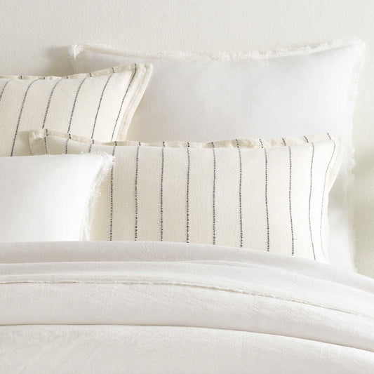 Faye Linen Dove White Sham Bedding