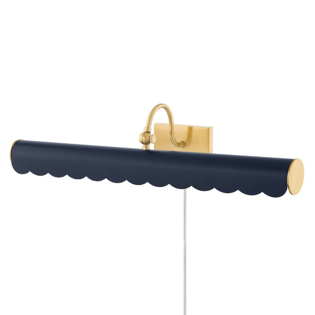 Fifi Picture Light Large Picture Light Aged Brass/Soft Navy