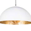 Flynn Pendant - Large White & Gold. Detail view.