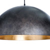 Flynn Pendant - Large Black & Gold. Detail view.